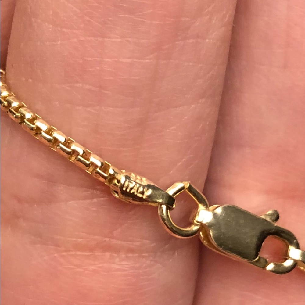 14K Gold over Sterling from Italy. overlay. 18in - Picture 6 of 7